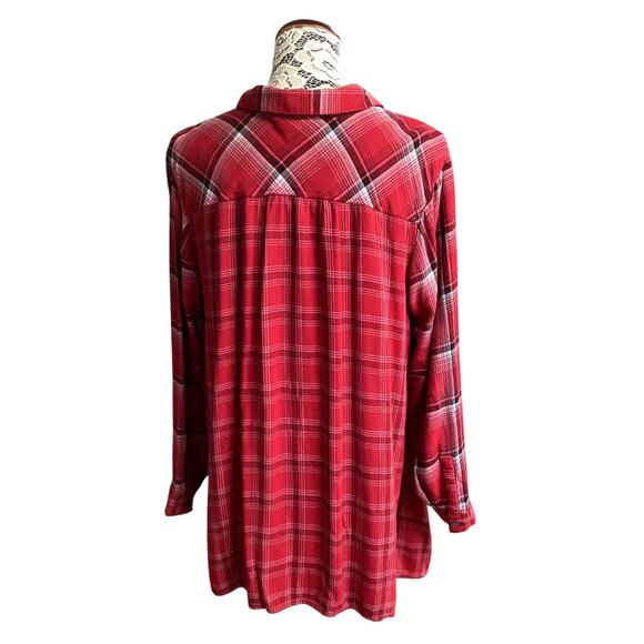 J.Jill long sleeve plaid tunic button up size XL - Picture 3 of 8